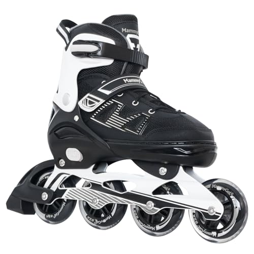 MammyGol Adult Inline Skates Black XXL Men9.5-12 Women10.5-13 Adjustable Beginner
