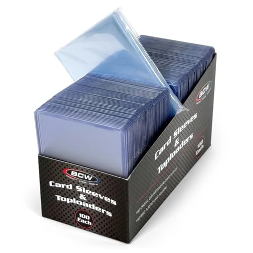 BCW Card Sleeves and Top Loaders Combo Set - 100 Count, Standard 20 Pt