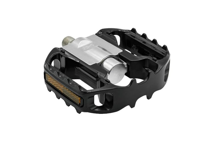 Mikashima FD-7 Wide Bicycle Pedal Black - Foldable Aluminum Alloy Cycling Pedal