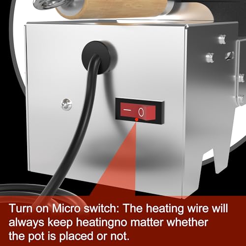 Molten Masters Silver Electric Lead Melting Pot 5 lb Capacity, 750°F
