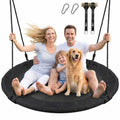 Trekassy 48-Inch Black Saucer Tree Swing for Kids & Adults, 700lbs Capacity