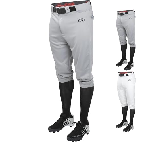 Men's Baseball Pants - Launch Series Knicker Fit, Solid Color, Medium Grey