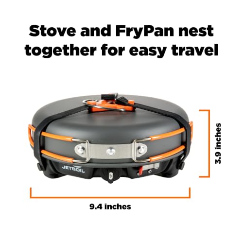 Jetboil HalfGen Camping Stove with 9-Inch Nonstick Fry Pan - Portable Outdoor Cooking System