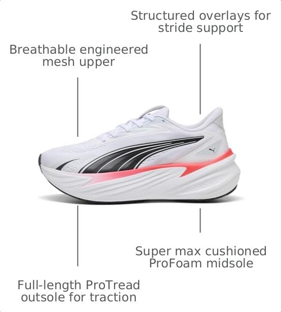 Men's Maxima Pro Lace-Up Sneakers - White Ultra Red & Black Silver Variation