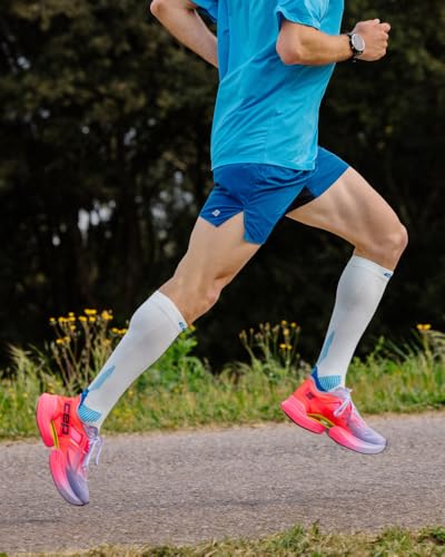 Men's Black Compression Socks with Achilles & Shin Support - Large, 20-30mmHg