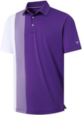 M MAELREG Men's Golf Polo Shirt - Short Sleeve Moisture-Wicking Performance | Color Block Design