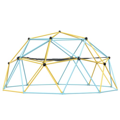 10FT Kids Climbing Dome with Swing & Cushion - Outdoor Playground Equipment