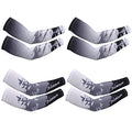 UV Sun Protection Arm Sleeves 4 Pairs Cooling Ice Silk Sports Cover for Men Women