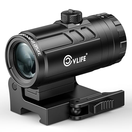 CVLIFE 3X Red Dot Magnifier with Flip-to-Side QD Mount for Riflescopes