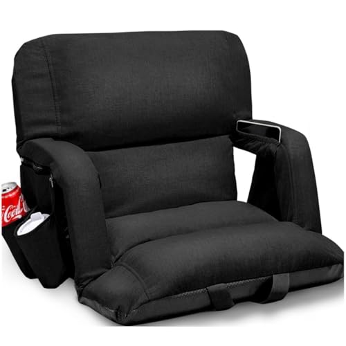 26-Inch Extra Wide Stadium Seat with Back Support & Reclining Positions
