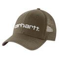 Carhartt Men's Canvas Mesh-Back Logo Cap - One Size, Burnished Logs/Blackberry