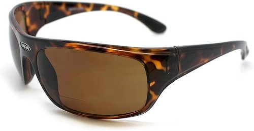 Renegade Patented Bifocal Polarized Reader Full Rim Men's Fishing Sunglasses 100% UV Protection with Microfiber Bag (Tortoise Frame, Brown Lens -600882, Bifocal +2.00)