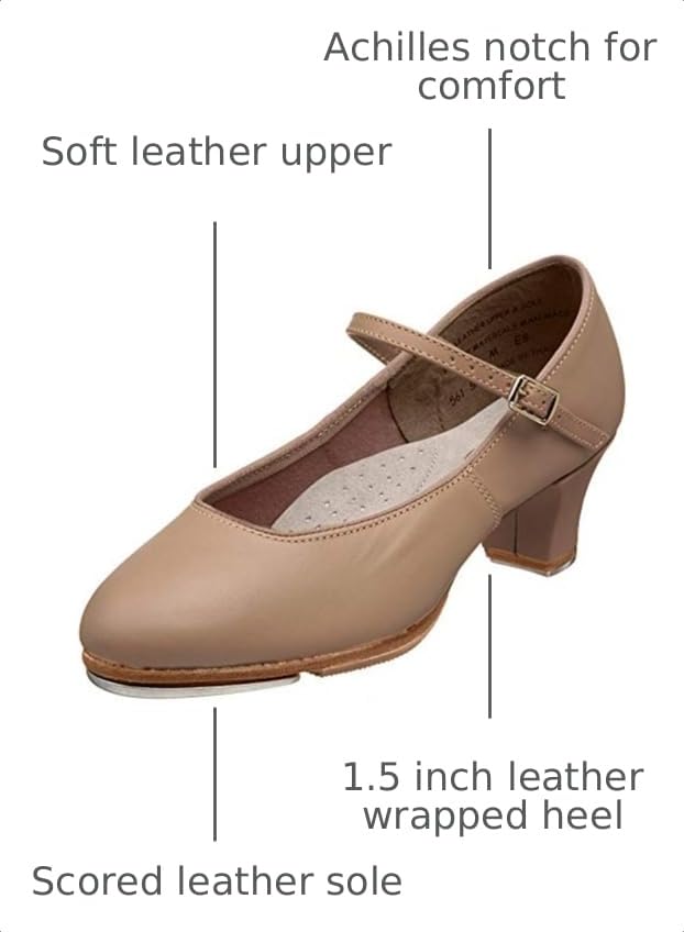 Capezio Women's Tap Jr. Footlight Tap Shoe 7.5 Caramel - Dance Performance Footwear