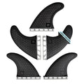 Surf Squared Honeycomb Fiberglass Surf Fins Set for Futures Single Tab - Versatile Twin, Thruster, Quad