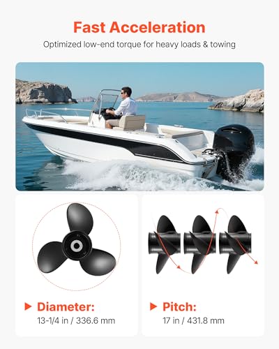 OEM Aluminum Outboard Propeller 15 Spline RH 3-Blade for Mercury 40-140 HP - Variation 48-77344A45