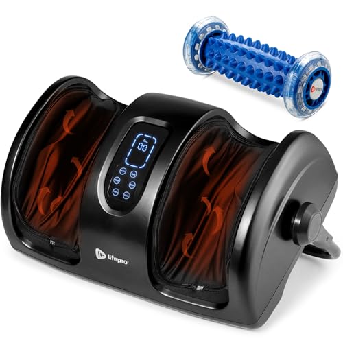 Lifepro RelaxaTilt Shiatsu Foot Massager with Heat and Deep Tissue Rollers