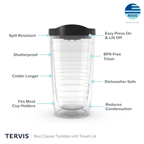 Insulated 16oz USA Flag Tumbler - Double Wall Travel Cup Keeps Drinks Hot & Cold