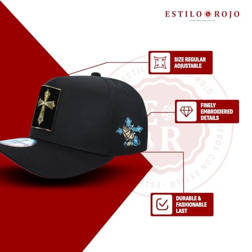 Black Cross Baseball Cap - Adjustable Unisex Hat for Men & Women