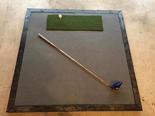 Golf Hitting Strip 10x24 Inch Practice Turf with Tee Insert - Realistic Fairway Feedback