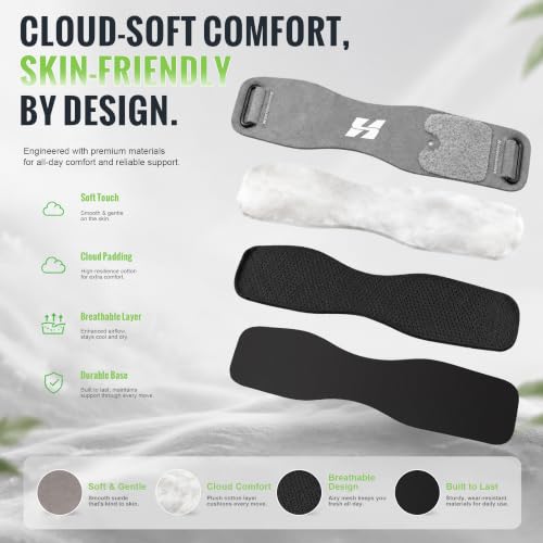 Gray Smart Patella Knee Brace Strap with Adjustable Support and Compression Module