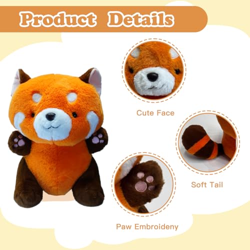 Cute Round Eyes Red Panda Golf Headcover, Animals Plush Golf Club Head Covers, Small Size Fits Hybird and Irons, Large Size Fits Standard 461cc Driver Head