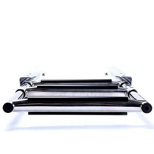 Stainless Steel Pontoon Boat Ladder - Telescopic Marine Deck Ladder with 600 lb Capacity