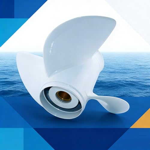 PWCMAN 13x19-K Outboard Propeller 3-Blade RH White for Yamaha 50-130HP