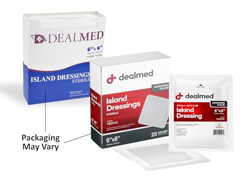 6x6 Inch Sterile Gauze Dressings with Adhesive Borders - Pack of 150