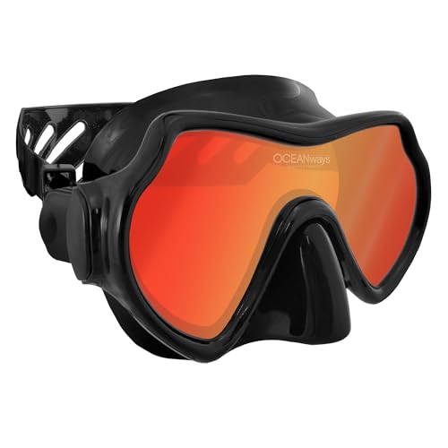 SeaDive Oceanways HD Anti-Fog Swim Mask Black Silicone