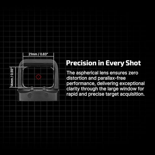 OSIGHT S Red Dot Sight Black 2-32 MOA Multi-Reticle RMSc Footprint Enclosed Optic