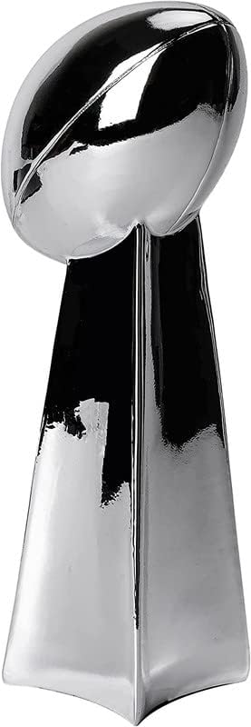 Spire Designs Fantasy Football Trophy - Chrome Replica Championship Award - First Place Winner - 2 Sizes Available