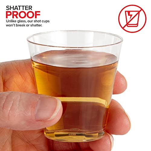 2000 Pack 1.5 oz Clear Plastic Disposable Shot Glasses for Jello Shots & Party Use