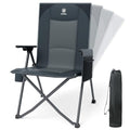 Ever Advanced Grey Reclining Camping Chair Supports 350lbs for Adults