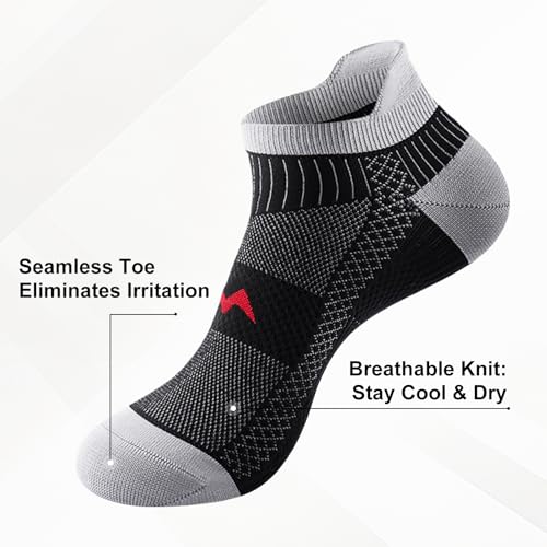 Ankle Compression Socks for Men & Women - 6 Pairs, Support & Circulation