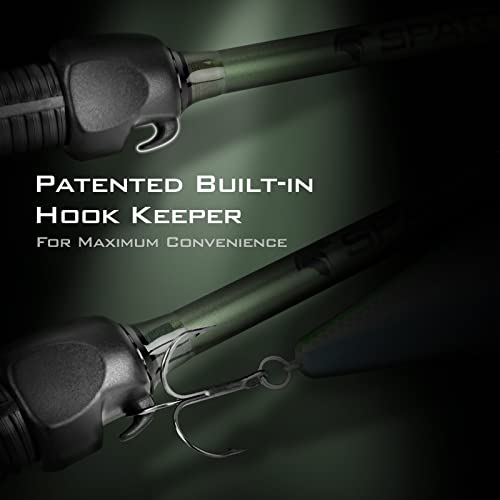 KastKing Spartacus II Twin-Tip Spinning & Casting Fishing Rods - 6'2" ML Fast 2-Piece, Extra Tip Included
