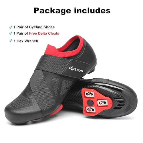 Unisex Cycling Shoes for Peloton Bike SPD Compatible 12 Women / 10 Men Black