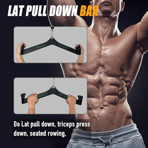 MARSAFIT Style 1 Pulley Cable Machine Lat Bar for Home Gym Strength Training