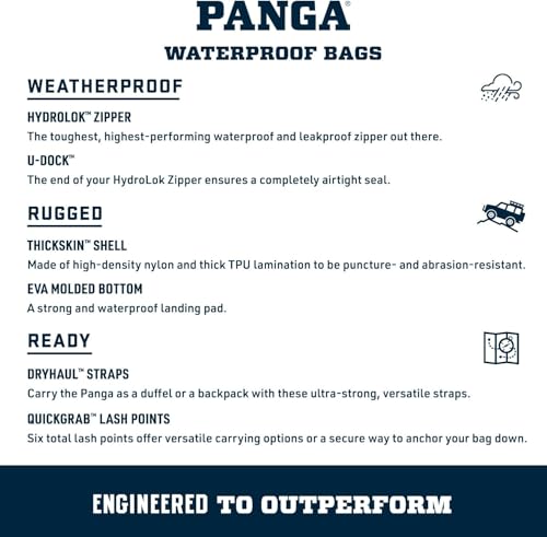 YETI Panga 28 Waterproof Backpack with Hydrolok Zipper, Olive/King Crab Orange