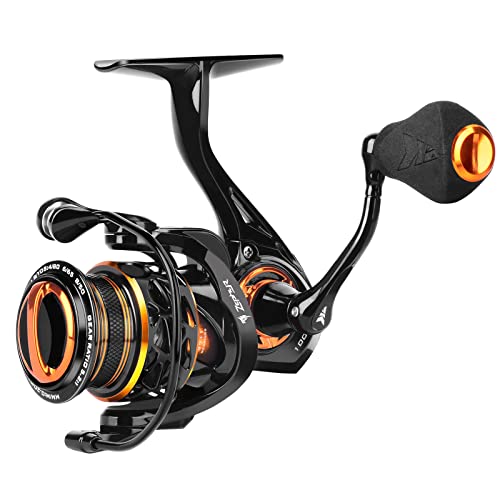 Finesse Orange KastKing Zephyr 1000 Spinning Reel - Lightweight, Smooth Performance