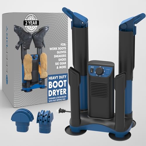 KeepDry Forced Heat Boot Dryer - Heavy Duty Shoe & Garment Dryer with Timer & Collapsible Tubes - Listing Dryer