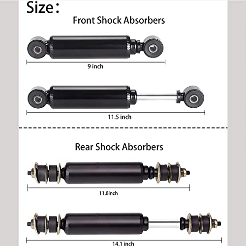 Golf Cart Shock Absorbers Front and Rear Set for Club Car 1988-up, Precedent 2004-up, Tempo 2018-up - 10L0L