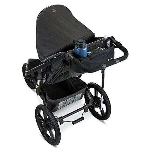 Handlebar Console with Tire Pump for BOB Single Jogging Strollers - 2 Piece Set, Black