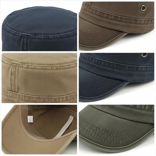 Army Cadet Cap for Men & Women Military Flat Top Baseball Hat Black