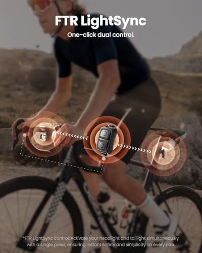 Black Magicshine Hori 1300S Bike Light with Garmin/Wahoo Mount, 1300LM, Waterproof