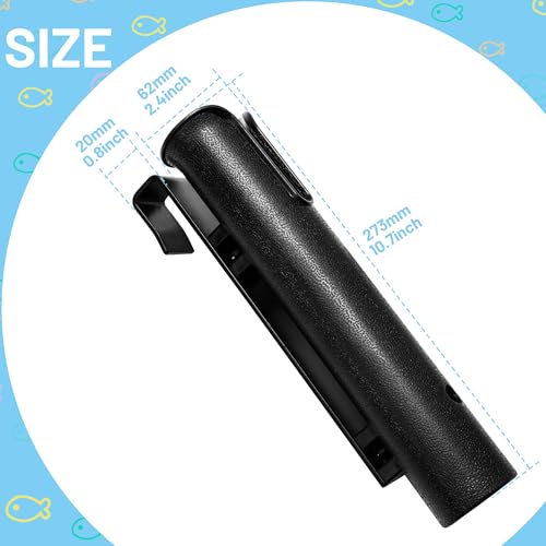 Omoojee Black Wall-Mounted Fishing Rod Holder for YETI & RTIC Coolers