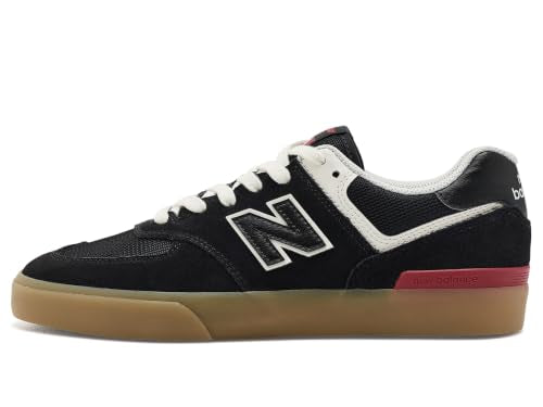 New Balance 574 Vulcanized Sneakers Unisex Wide Fit Black/White 11.5 Women / 10 Men