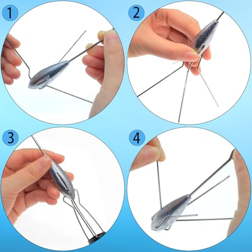 2oz 5 Pcs Sputnik Sinker Fishing Weights Lead Surf Casting Tackle