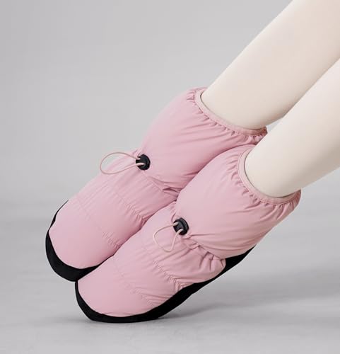 Daydance Teen Girls Women Ballet Warm-Up Booties Dance Shoes Medium Dark Pink