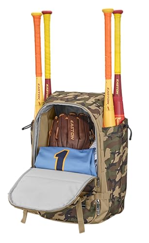Easton Walk-Off Ethos Baseball Softball Equipment Backpack Tan Army Camo