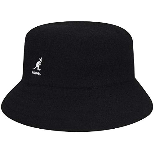 Kangol Wool Lahinch Bucket Hat Large Black - Classic Knitted Wool Cap